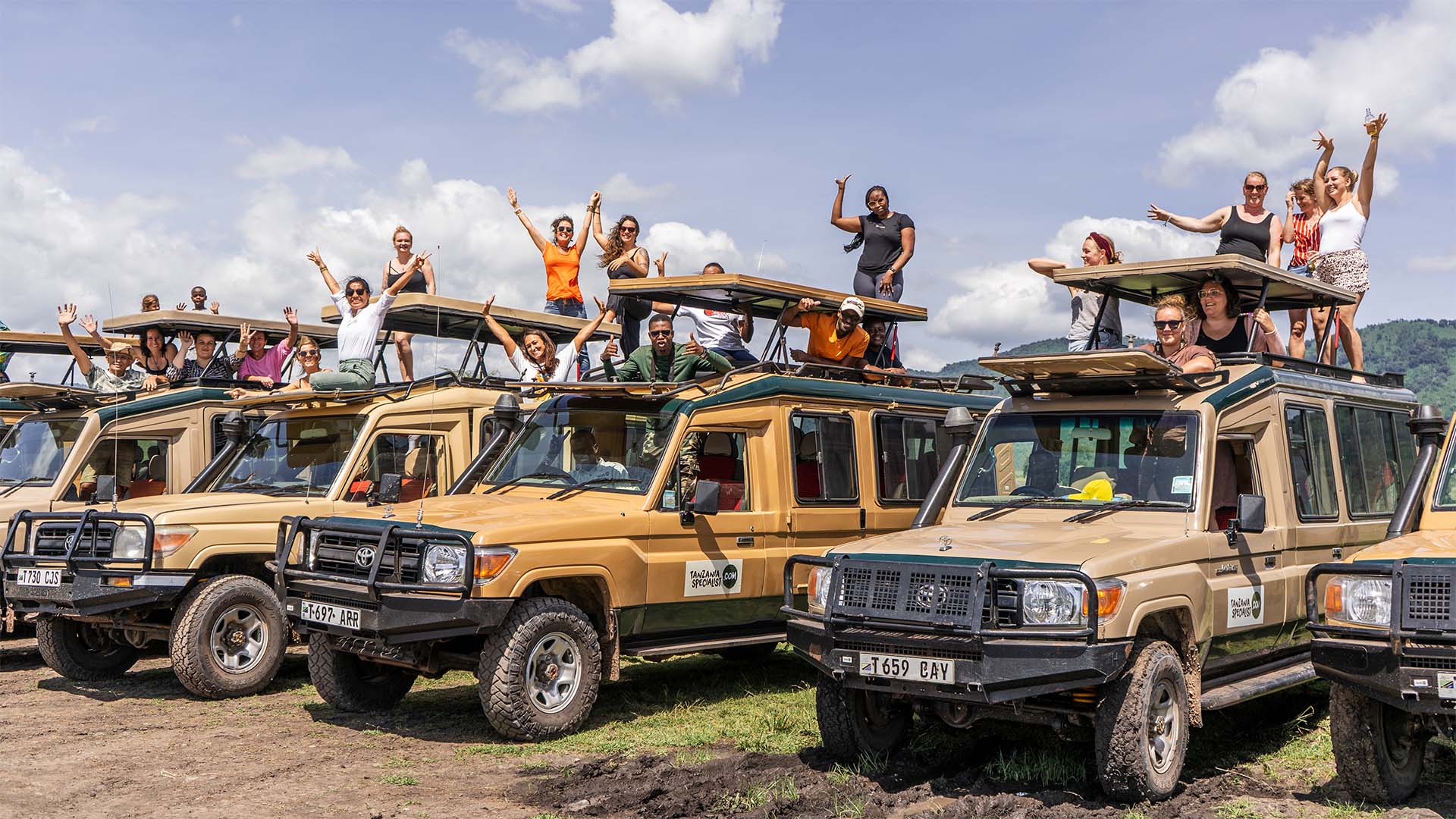 team tanzania specialist with the jeeps