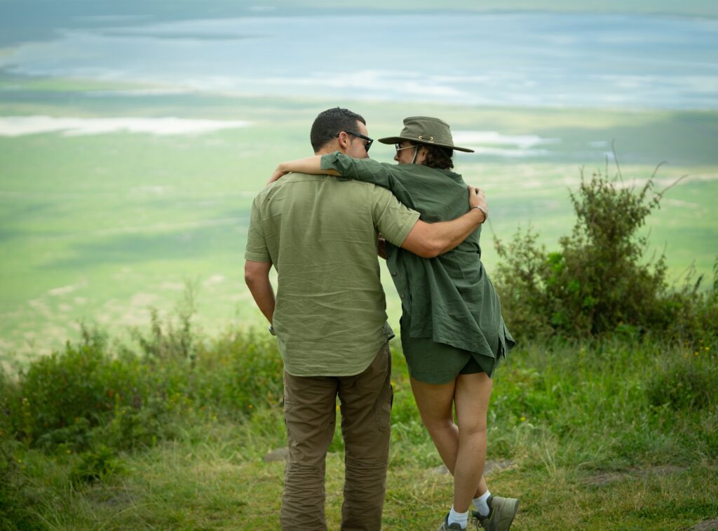 Couple en safari en Tanzanie